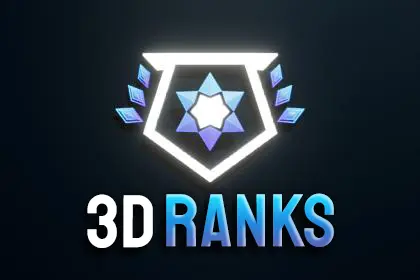 Modular 3D Ranks logo — Unity asset for building military or level rank badges in 3D.